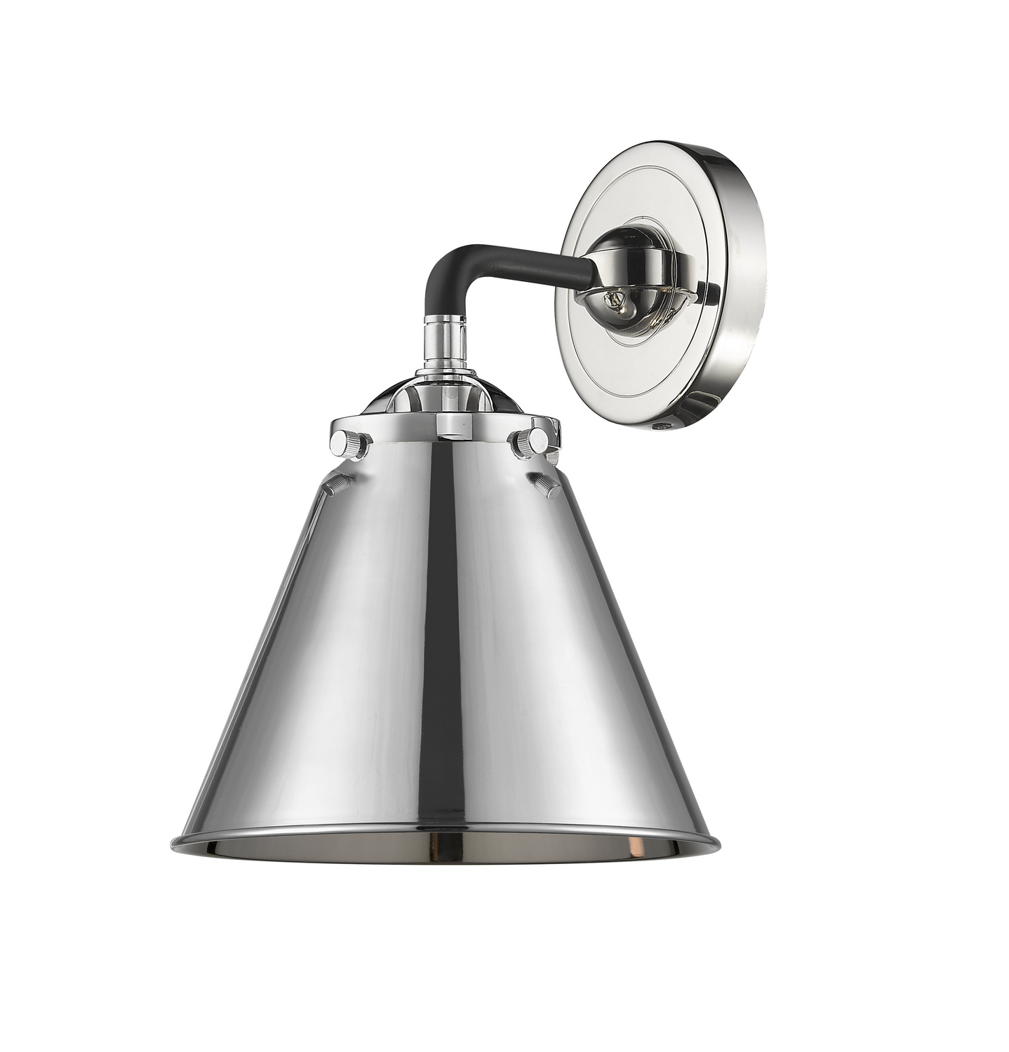 One Light Wall Sconce by Innovations - Nouveau Collection, Black Polished Nickel Finish - 284-1W-BPN-M13-PN