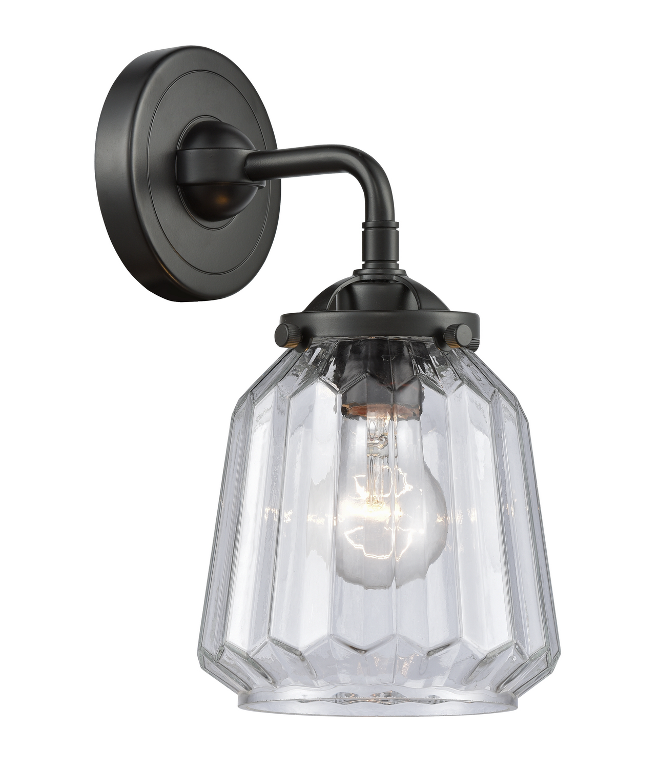 One Light Wall Sconce by Innovations - Nouveau Collection, Oil Rubbed Bronze Finish - 284-1W-OB-G142
