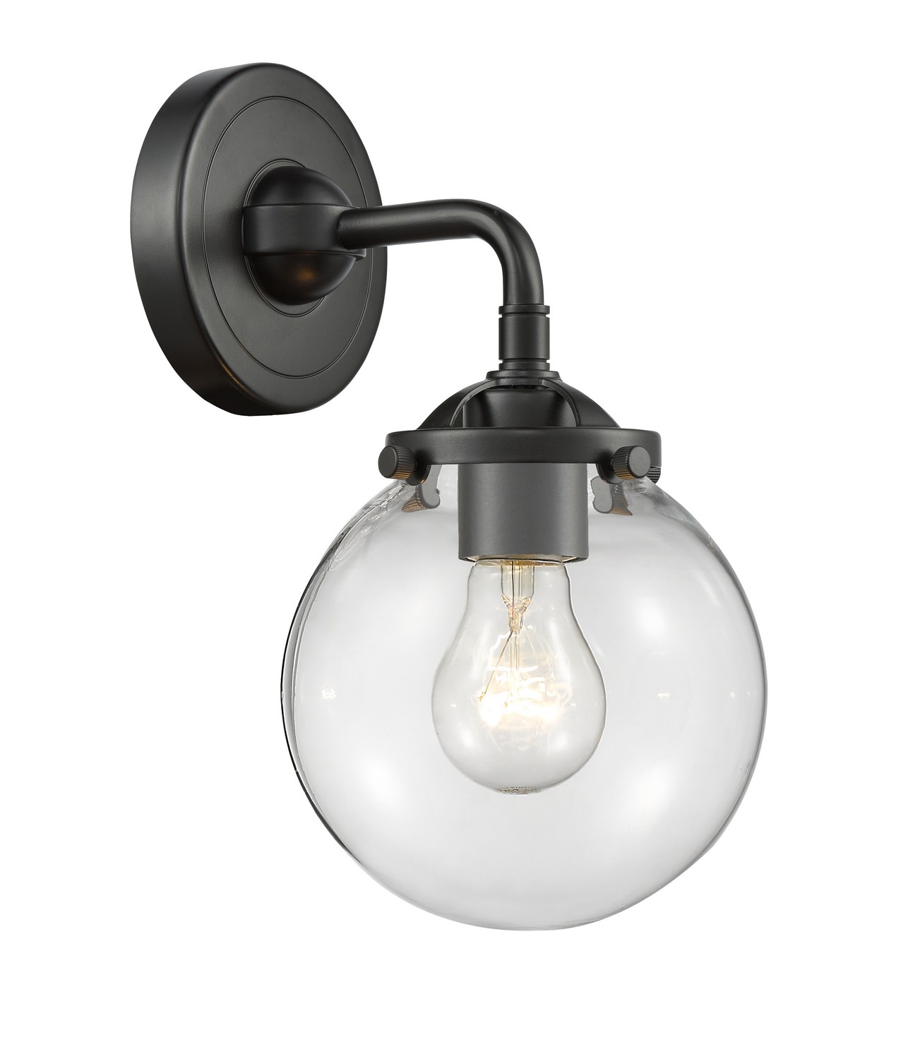 LED Wall Sconce by Innovations - Nouveau Collection, Oil Rubbed Bronze Finish - 284-1W-OB-G202-6-LED