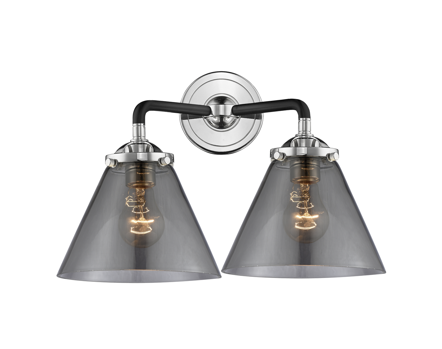 Two Light Bath Vanity by Innovations - Nouveau Collection, Black Polished Nickel Finish - 284-2W-BPN-G43