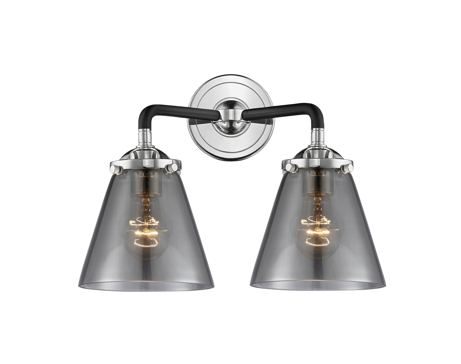 Two Light Bath Vanity by Innovations - Nouveau Collection, Black Polished Nickel Finish - 284-2W-BPN-G63