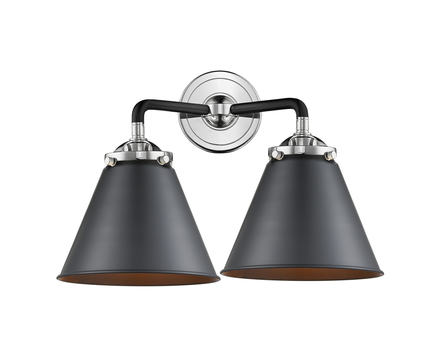 LED Bath Vanity by Innovations - Nouveau Collection, Black Polished Nickel Finish - 284-2W-BPN-M13-BK-LED
