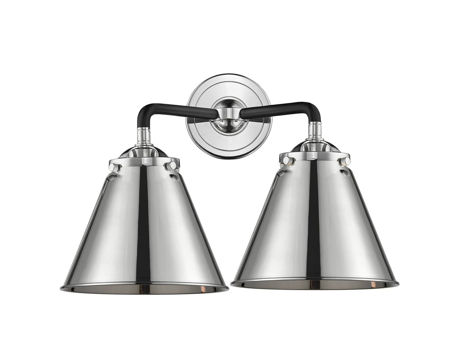 Two Light Bath Vanity by Innovations - Nouveau Collection, Black Polished Nickel Finish - 284-2W-BPN-M13-PN