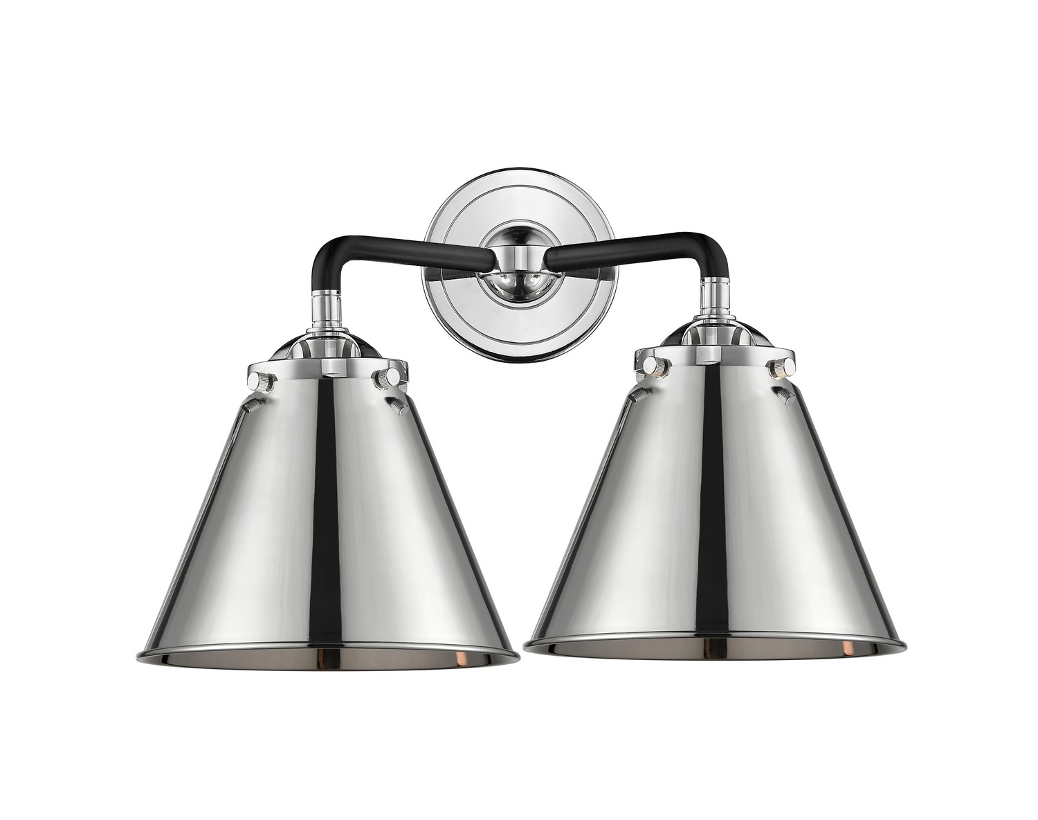 LED Bath Vanity by Innovations - Nouveau Collection, Black Polished Nickel Finish - 284-2W-BPN-M13-PN-LED