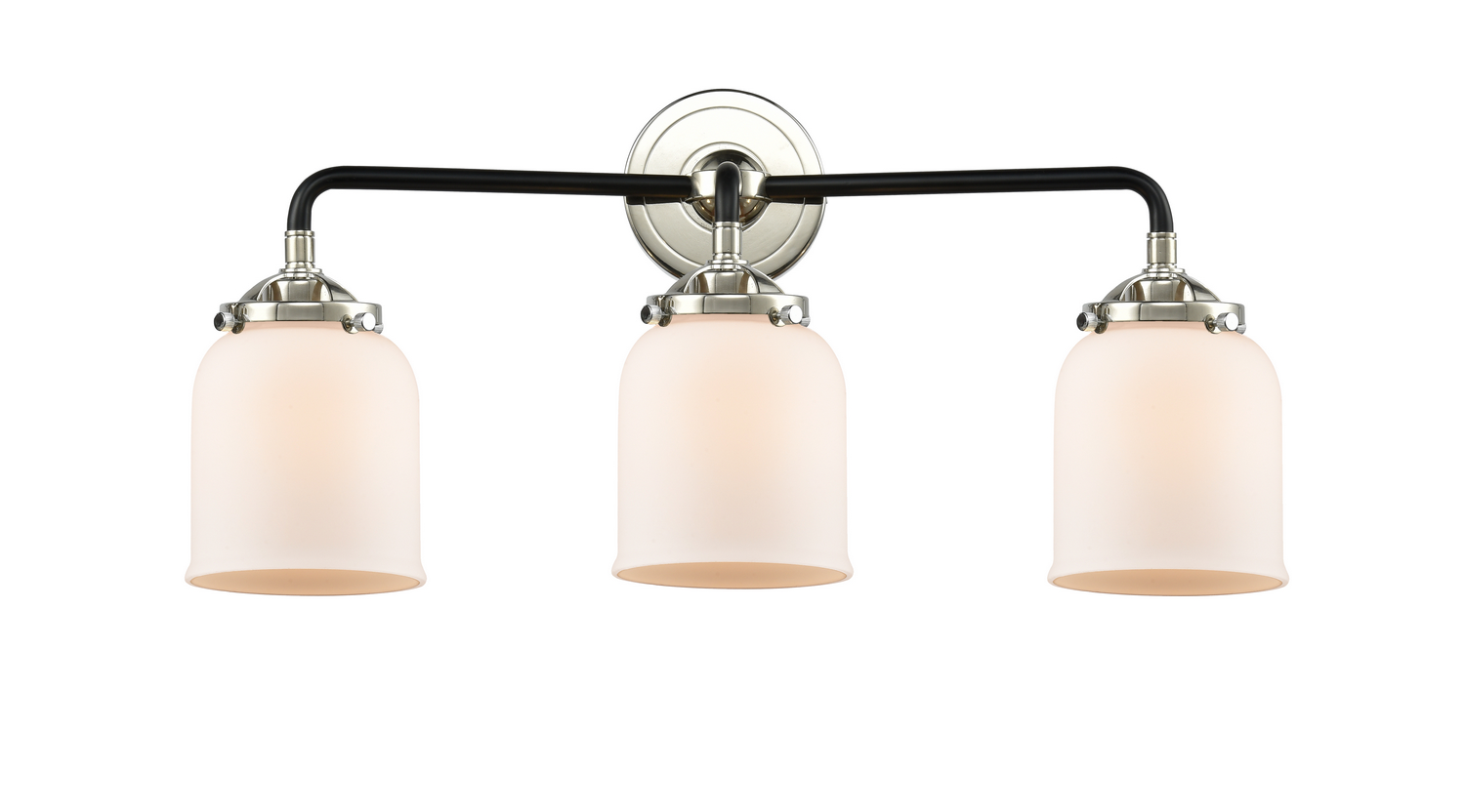 Three Light Bath Vanity by Innovations - Nouveau Collection, Black Polished Nickel Finish - 284-3W-BPN-G51