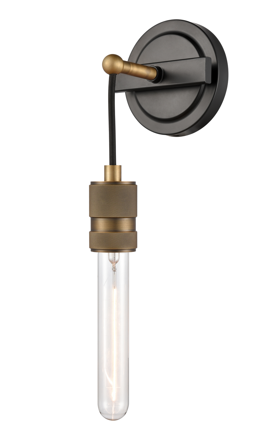 One Light Wall Sconce by Innovations - Ellis Collection, Black Antique Brass Finish - 444-1W-BAB