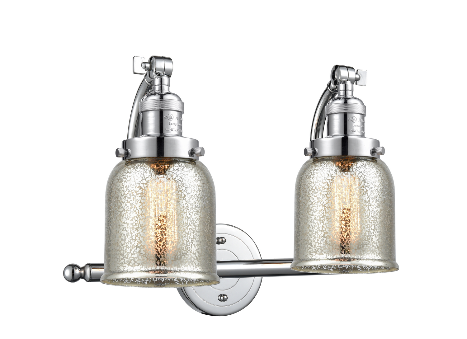 Two Light Bath Vanity by Innovations - Franklin Restoration Collection, Polished Chrome Finish - 515-2W-PC-G58