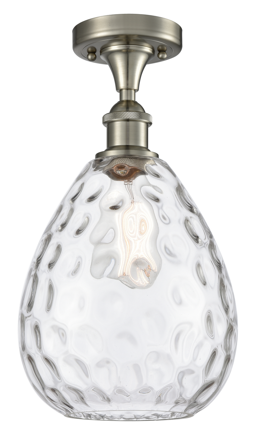 One Light Semi-Flush Mount by Innovations - Ballston Collection, Brushed Satin Nickel Finish - 516-1C-SN-G372