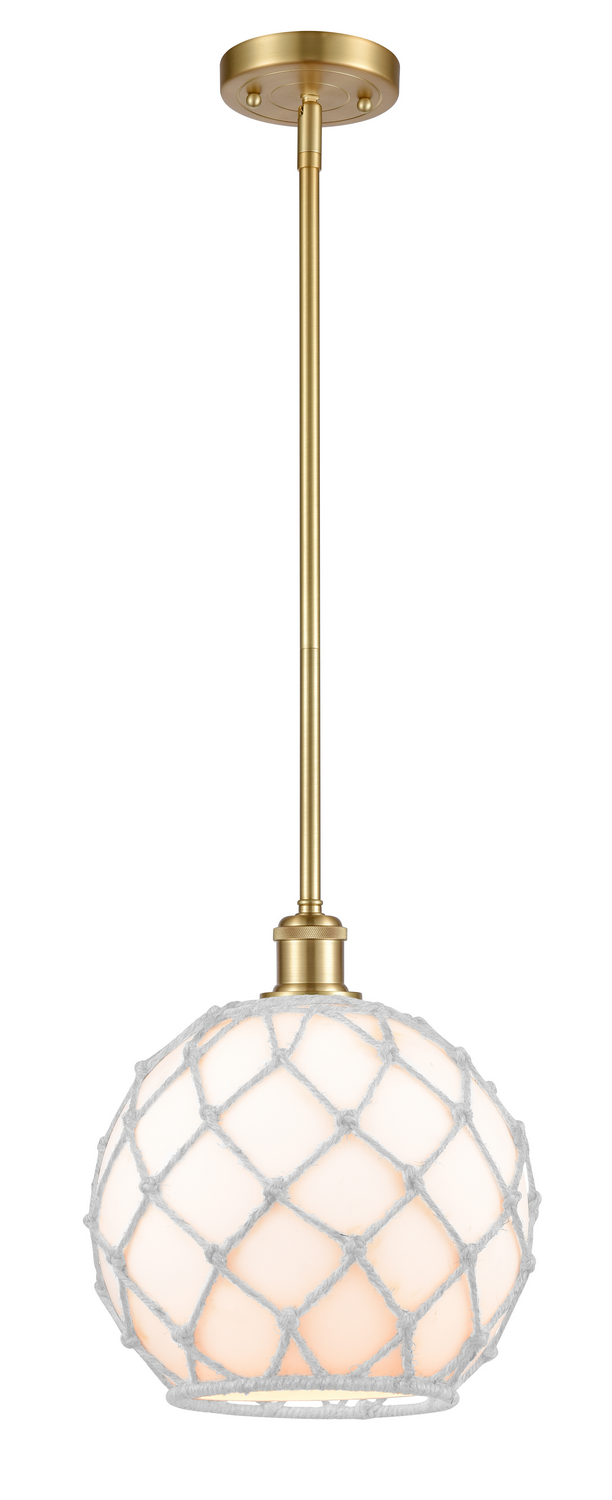 One Light Mini Pendant by Innovations - Ballston Collection, Satin Gold Finish - 516-1S-SG-G121-10RW
