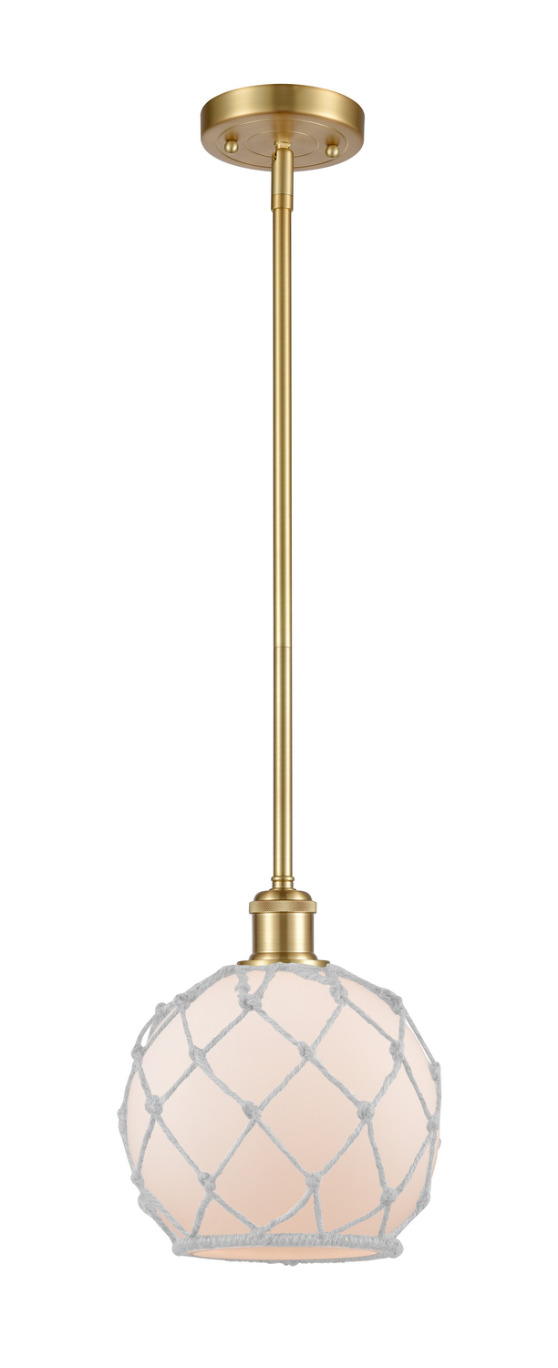 One Light Mini Pendant by Innovations - Ballston Collection, Satin Gold Finish - 516-1S-SG-G121-8RW