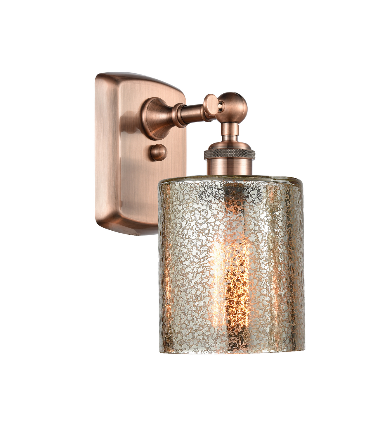 One Light Wall Sconce by Innovations - Ballston Collection, Antique Copper Finish - 516-1W-AC-G116