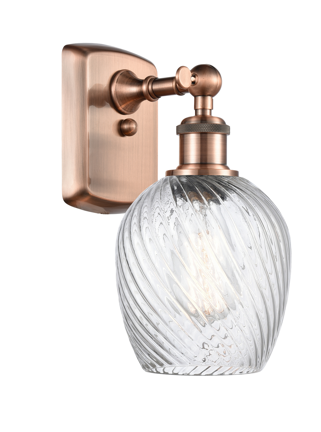 One Light Wall Sconce by Innovations - Ballston Collection, Antique Copper Finish - 516-1W-AC-G292