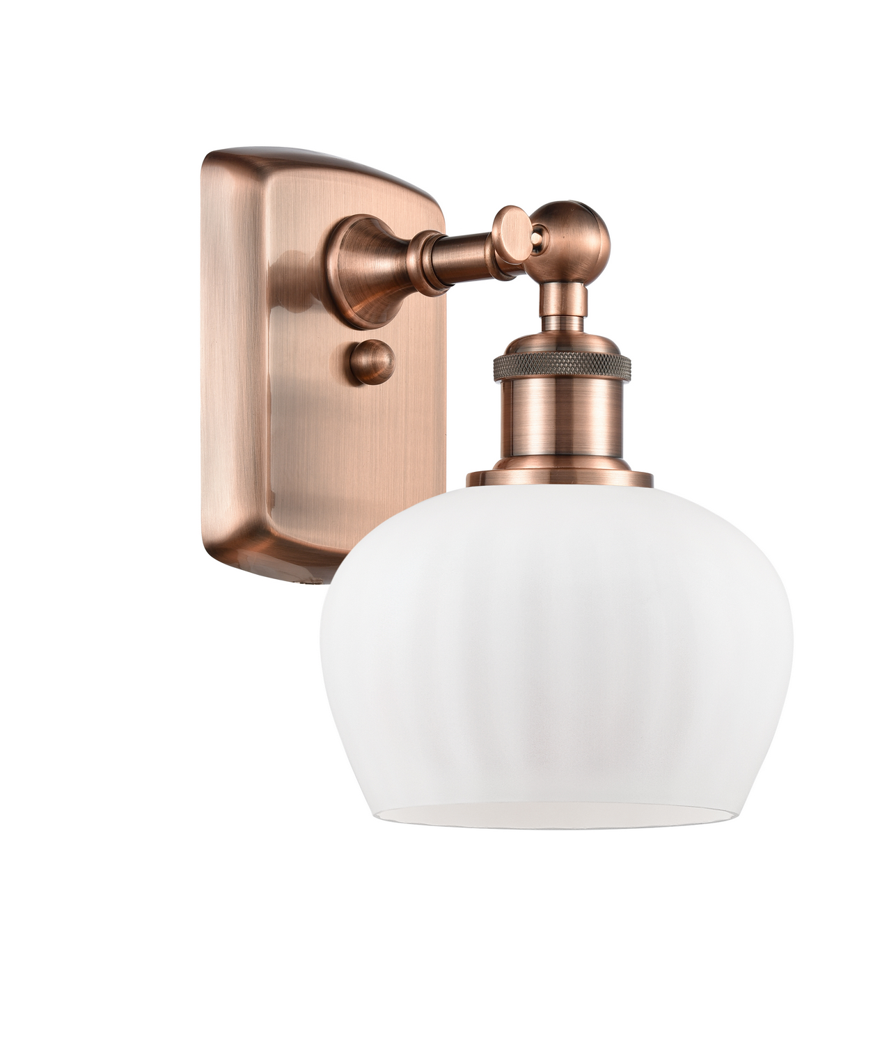 One Light Wall Sconce by Innovations - Ballston Collection, Antique Copper Finish - 516-1W-AC-G91