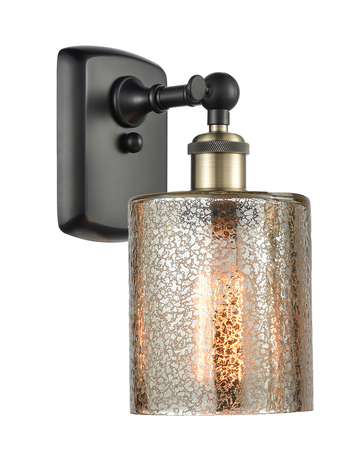 One Light Wall Sconce by Innovations - Ballston Collection, Black Antique Brass Finish - 516-1W-BAB-G116