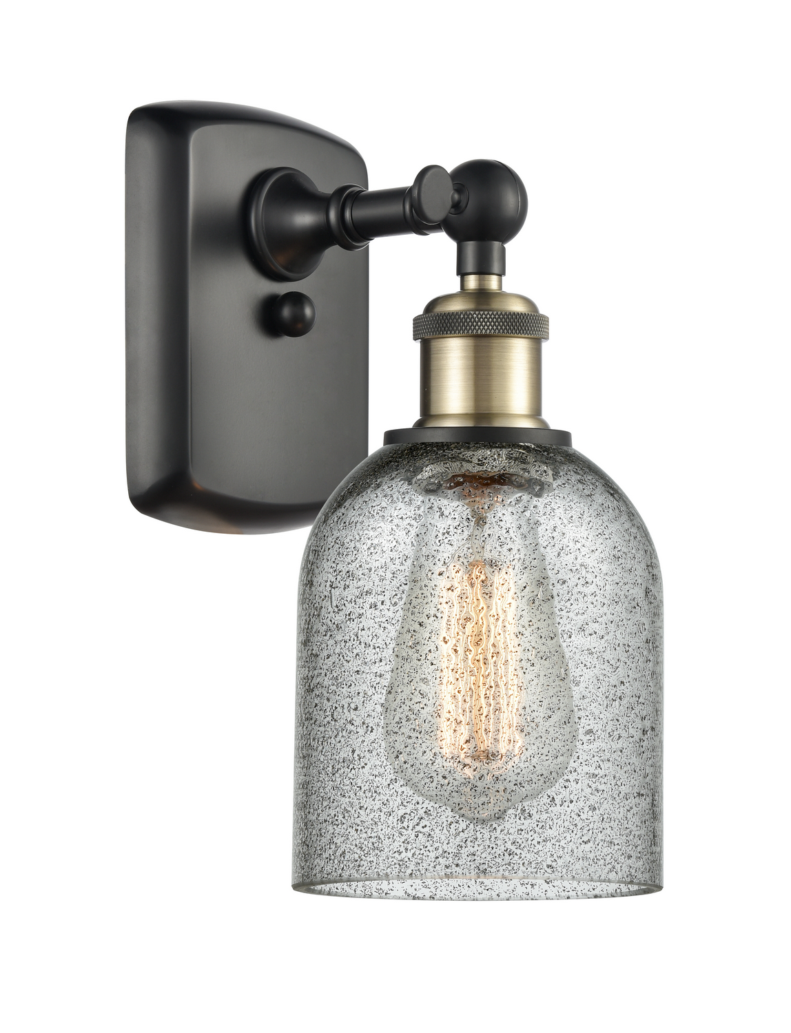 One Light Wall Sconce by Innovations - Ballston Collection, Black Antique Brass Finish - 516-1W-BAB-G257