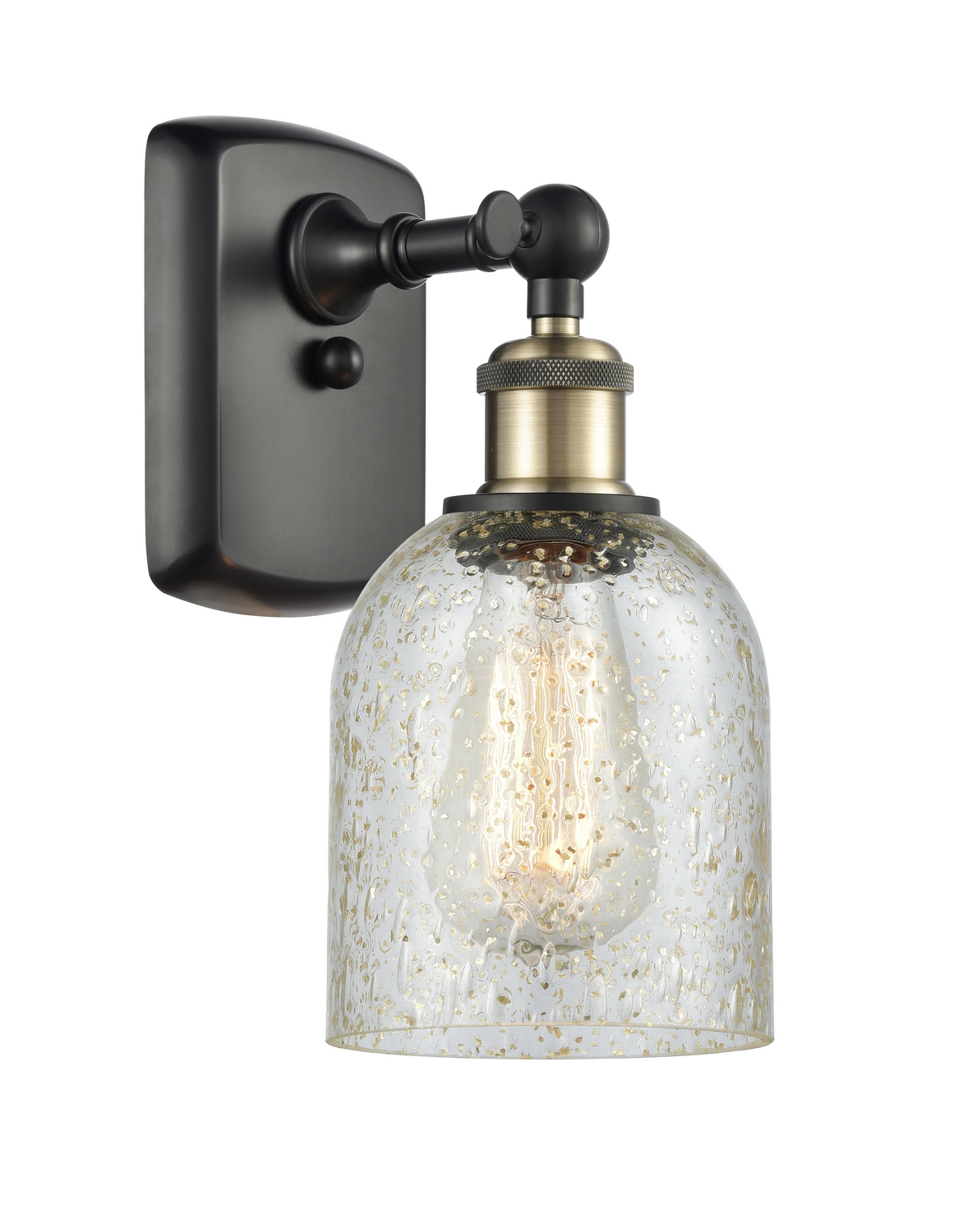 One Light Wall Sconce by Innovations - Ballston Collection, Black Antique Brass Finish - 516-1W-BAB-G259