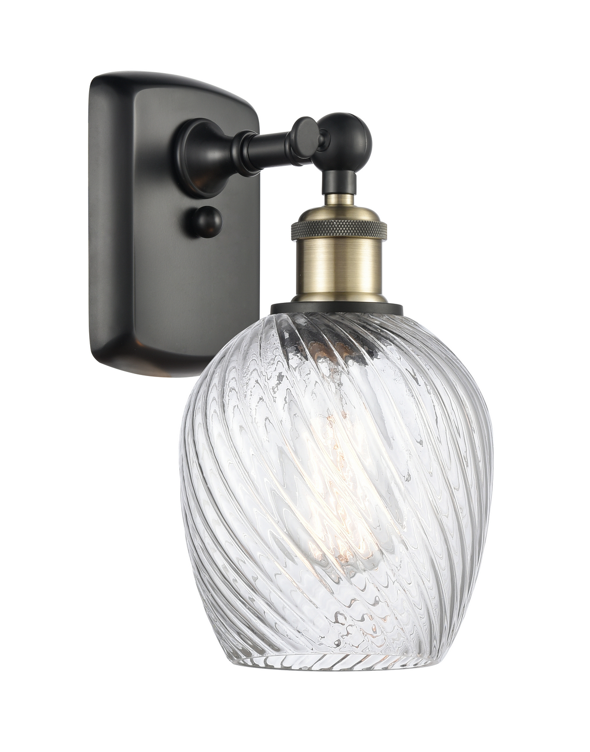 One Light Wall Sconce by Innovations - Ballston Collection, Black Antique Brass Finish - 516-1W-BAB-G292