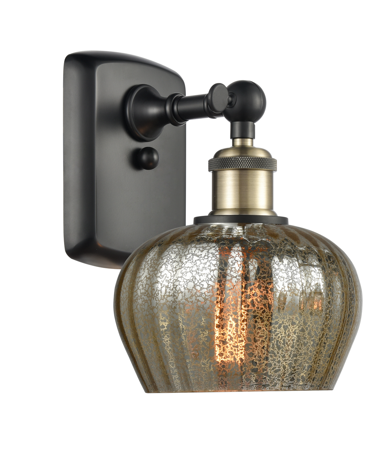 One Light Wall Sconce by Innovations - Ballston Collection, Black Antique Brass Finish - 516-1W-BAB-G96