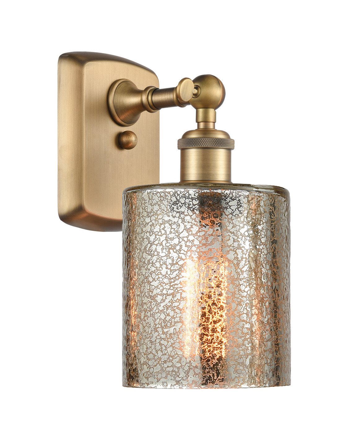 One Light Wall Sconce by Innovations - Ballston Collection, Brushed Brass Finish - 516-1W-BB-G116