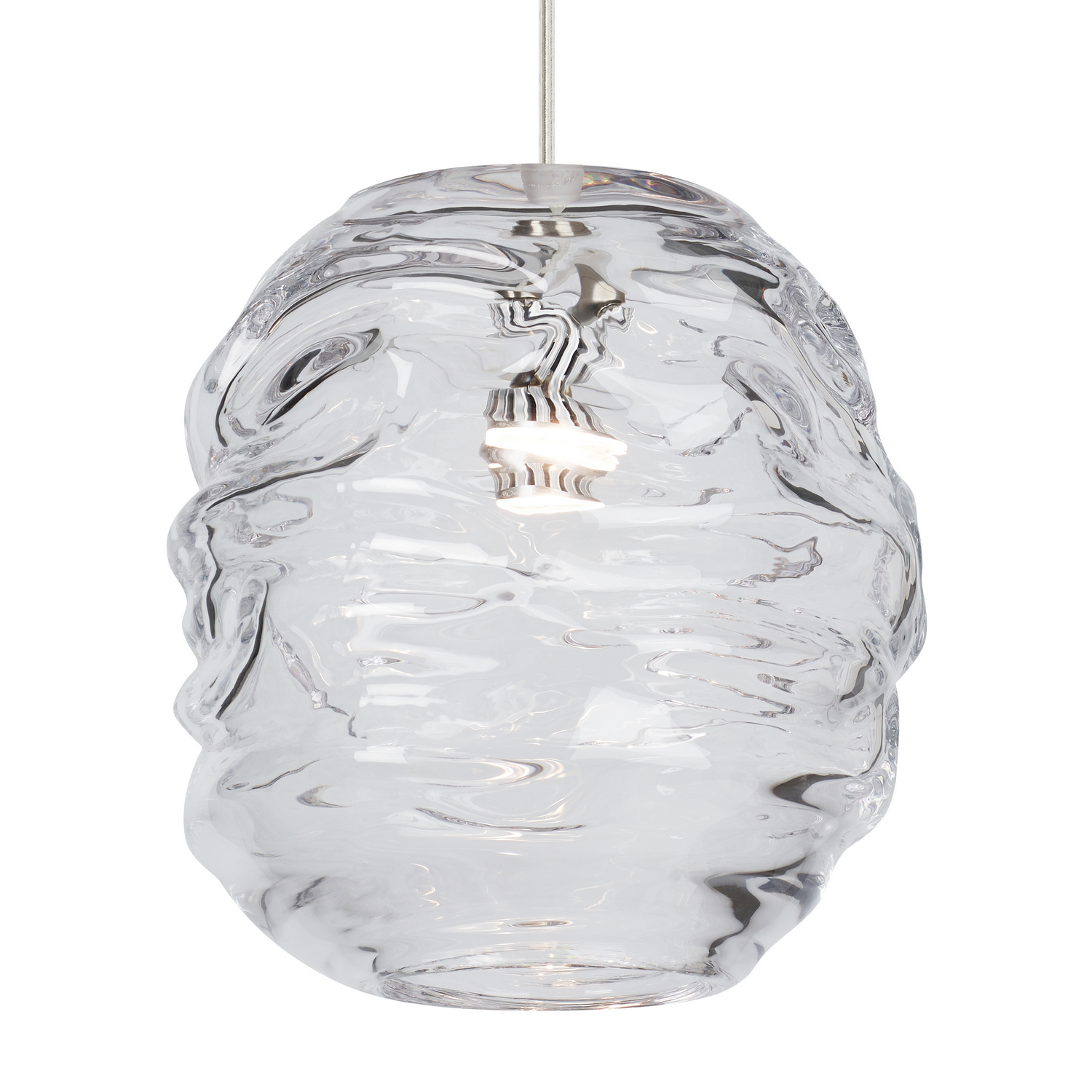 Visual Comfort Modern Audra LED Pendant in Satin Nickel - 700TDADRCS-LEDS930