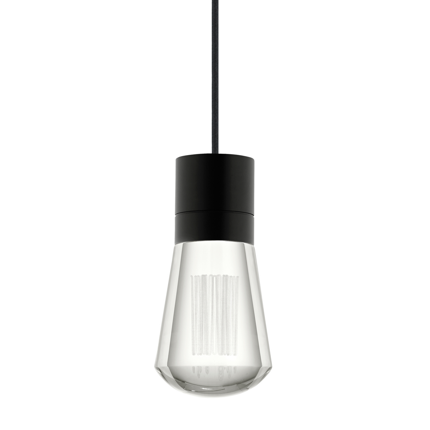 Visual Comfort Modern Alva LED Pendant in Black - 700TDALVPMCBB-LEDWD
