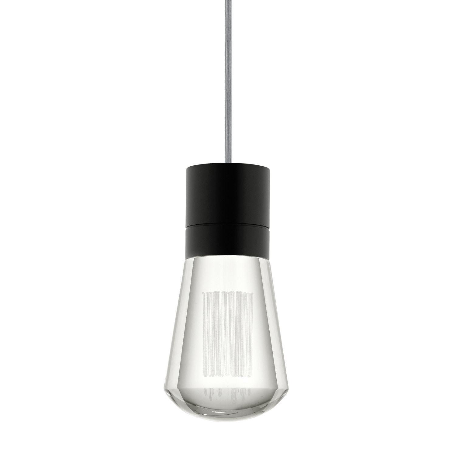 Visual Comfort Modern Alva LED Pendant in Black - 700TDALVPMCYB-LED930