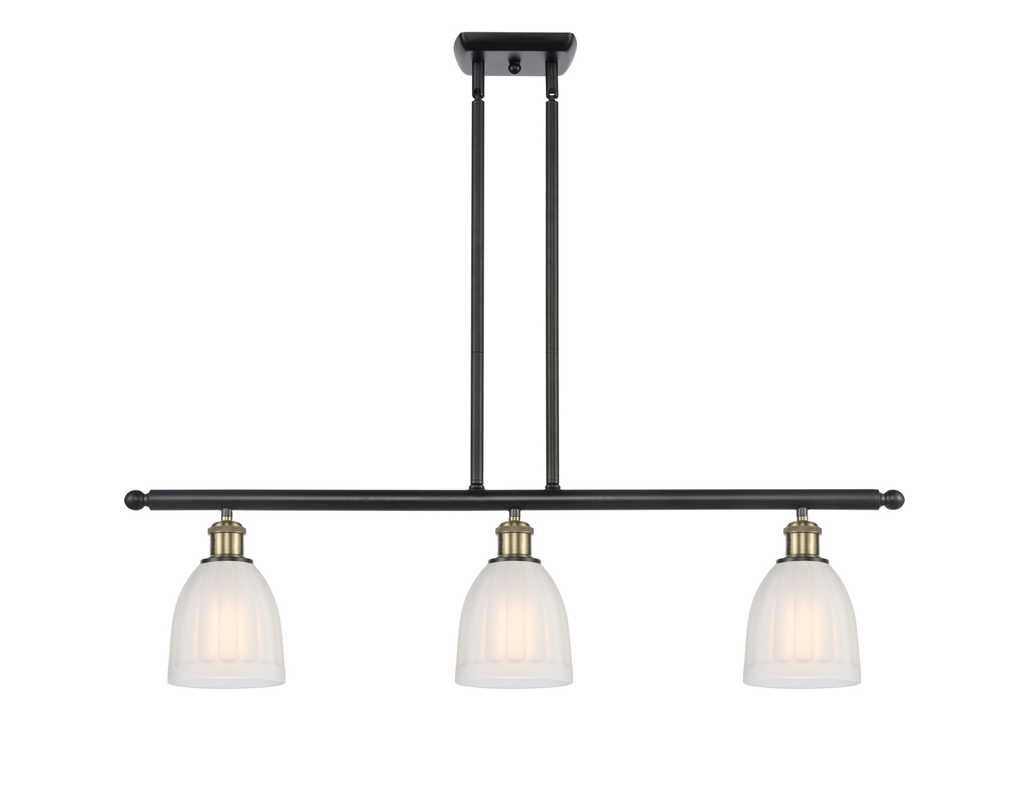 Three Light Island Pendant by Innovations - Ballston Collection, Black Antique Brass Finish - 516-3I-BAB-G441