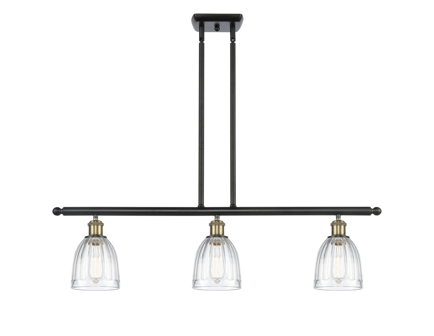 Three Light Island Pendant by Innovations - Ballston Collection, Black Antique Brass Finish - 516-3I-BAB-G442