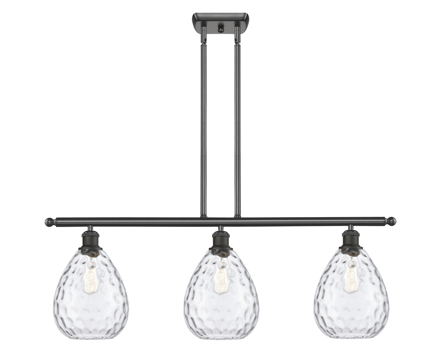 Three Light Island Pendant by Innovations - Ballston Collection, Oil Rubbed Bronze Finish - 516-3I-OB-G372