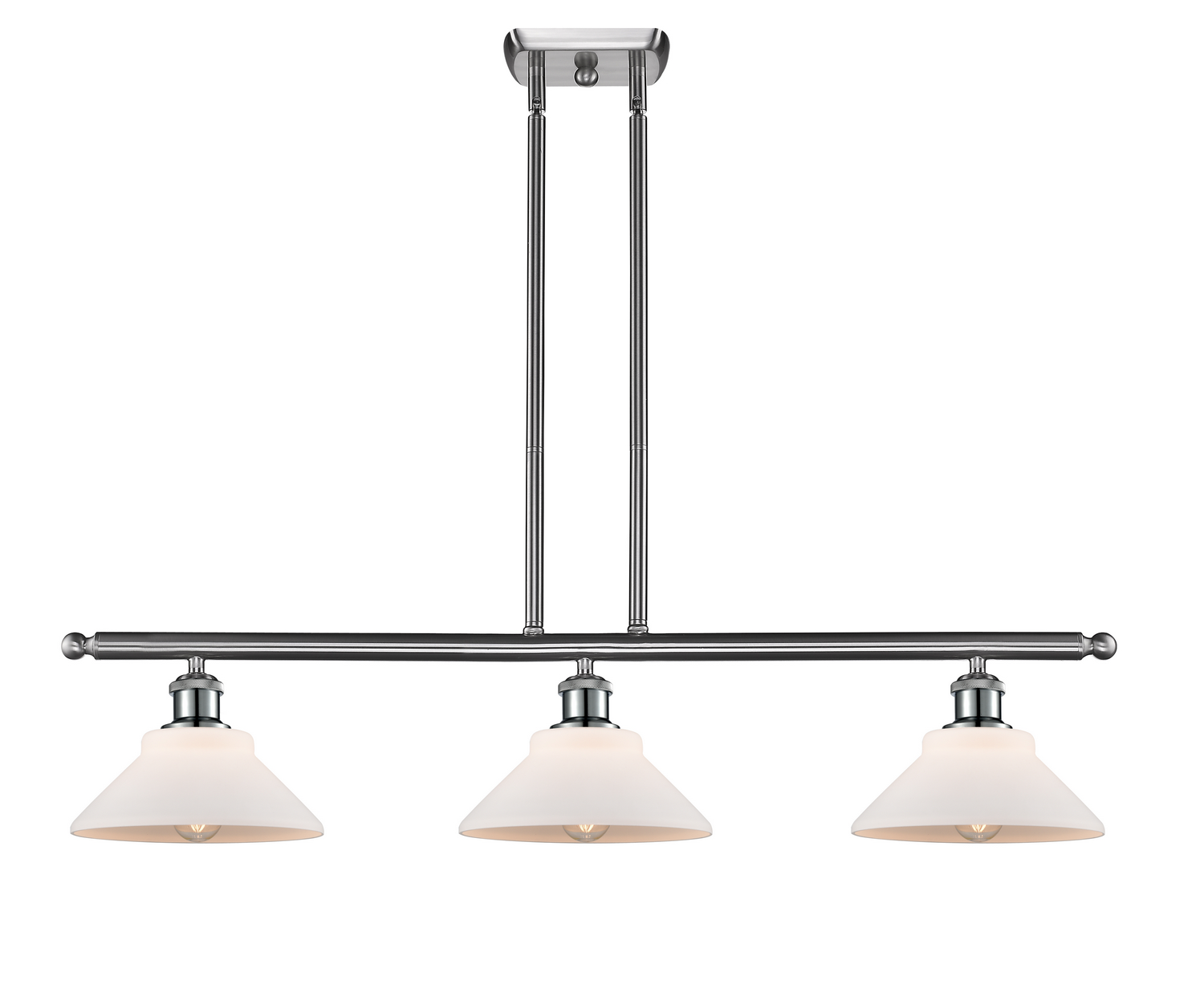 Three Light Island Pendant by Innovations - Ballston Collection, Brushed Satin Nickel Finish - 516-3I-SN-G131