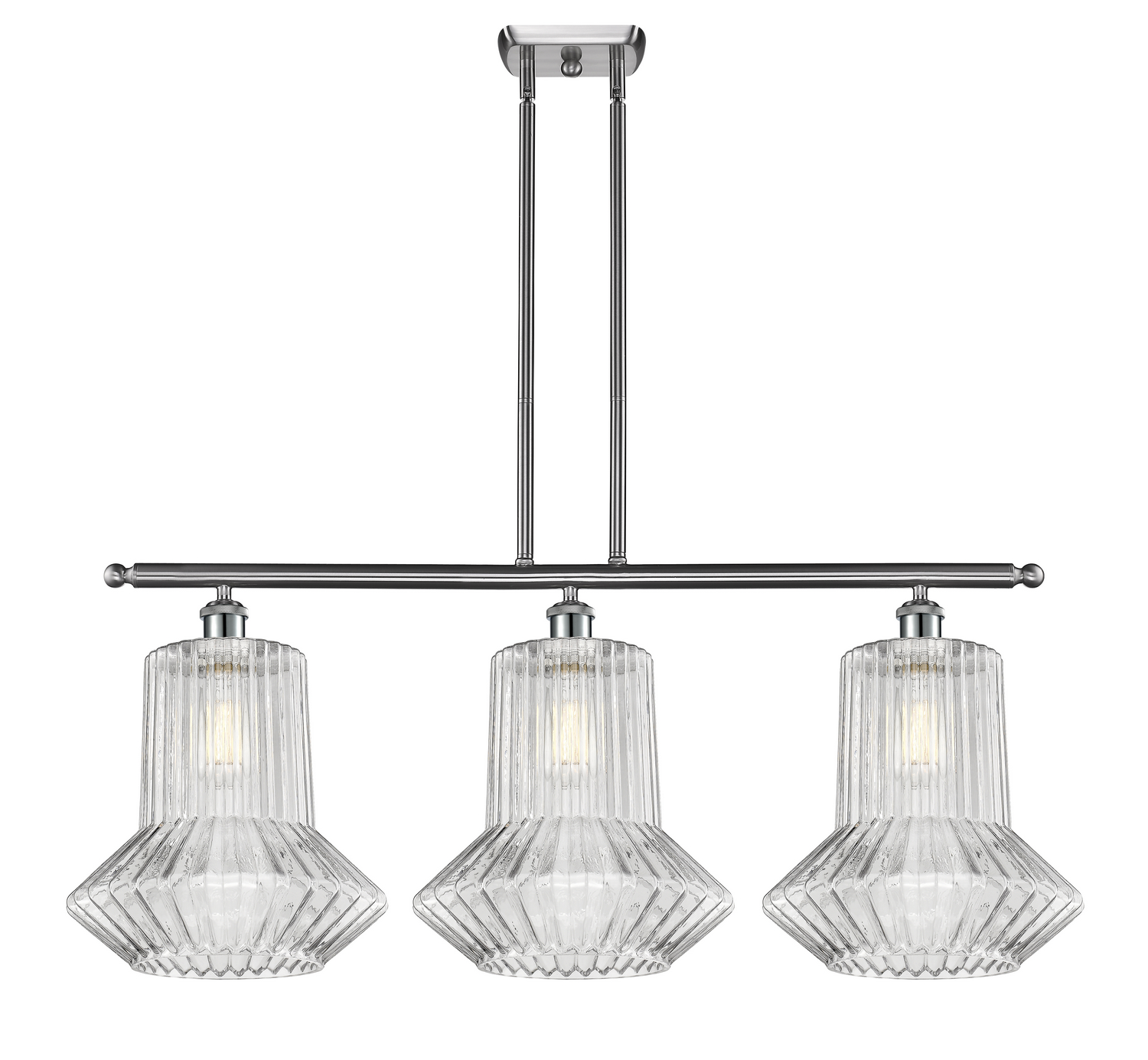 Three Light Island Pendant by Innovations - Ballston Collection, Brushed Satin Nickel Finish - 516-3I-SN-G212