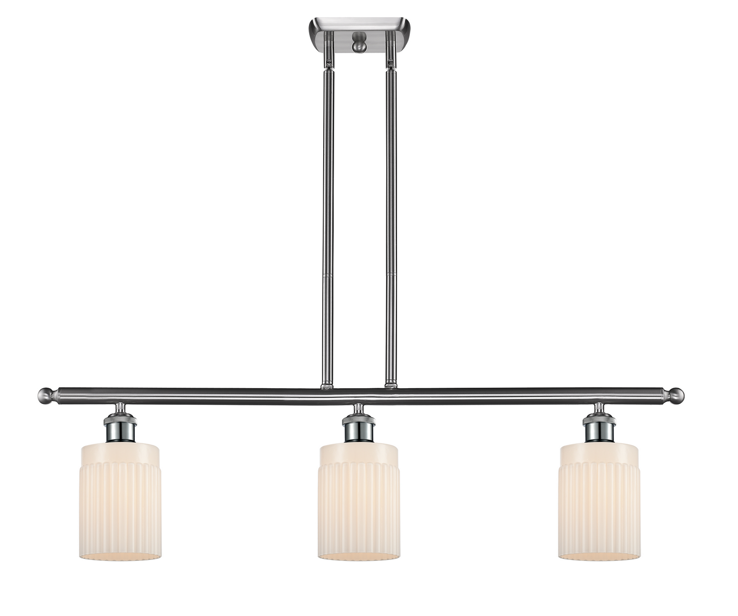 Three Light Island Pendant by Innovations - Ballston Collection, Brushed Satin Nickel Finish - 516-3I-SN-G341