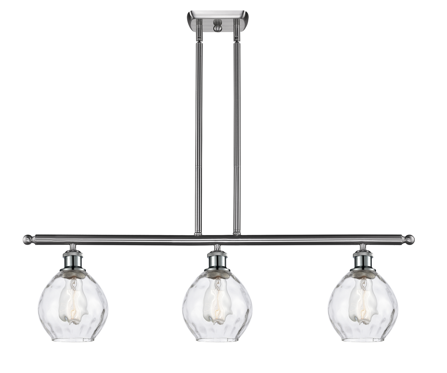 Three Light Island Pendant by Innovations - Ballston Collection, Brushed Satin Nickel Finish - 516-3I-SN-G362