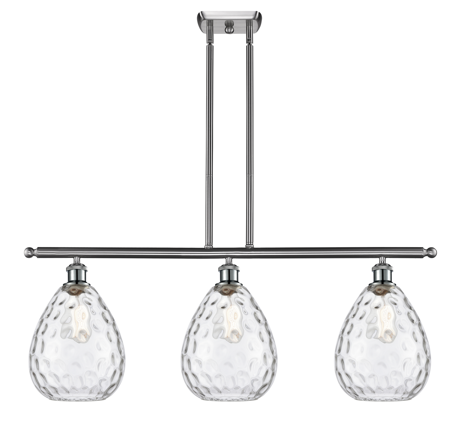 Three Light Island Pendant by Innovations - Ballston Collection, Brushed Satin Nickel Finish - 516-3I-SN-G372