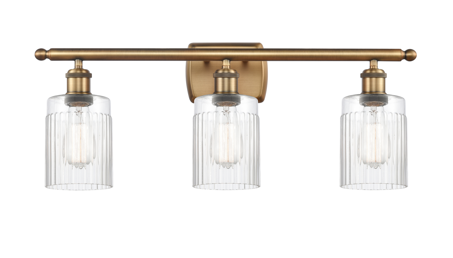 Three Light Bath Vanity by Innovations - Ballston Collection, Brushed Brass Finish - 516-3W-BB-G342