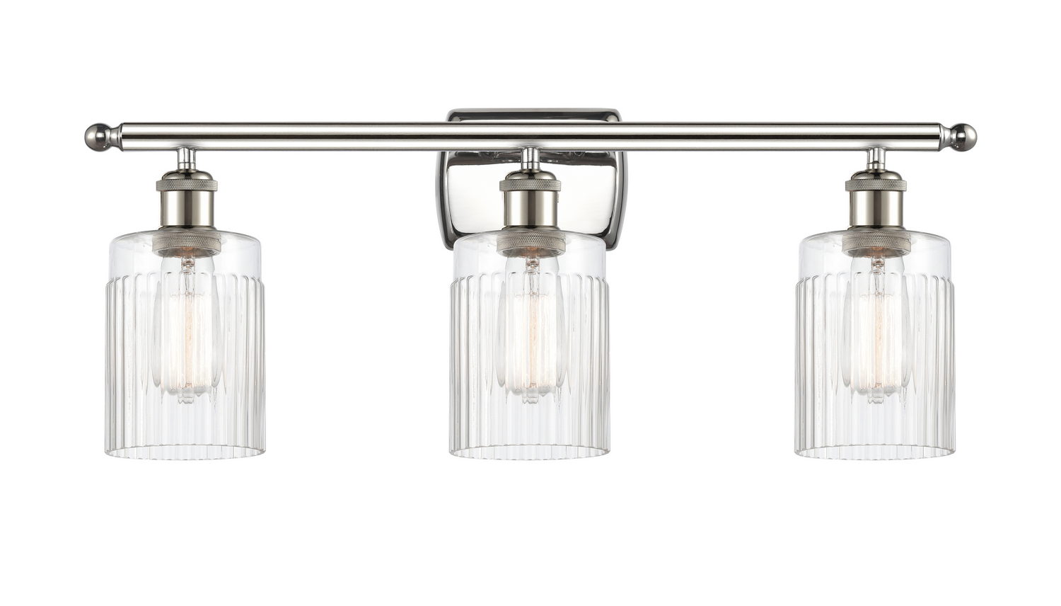 Three Light Bath Vanity by Innovations - Ballston Collection, Polished Nickel Finish - 516-3W-PN-G342