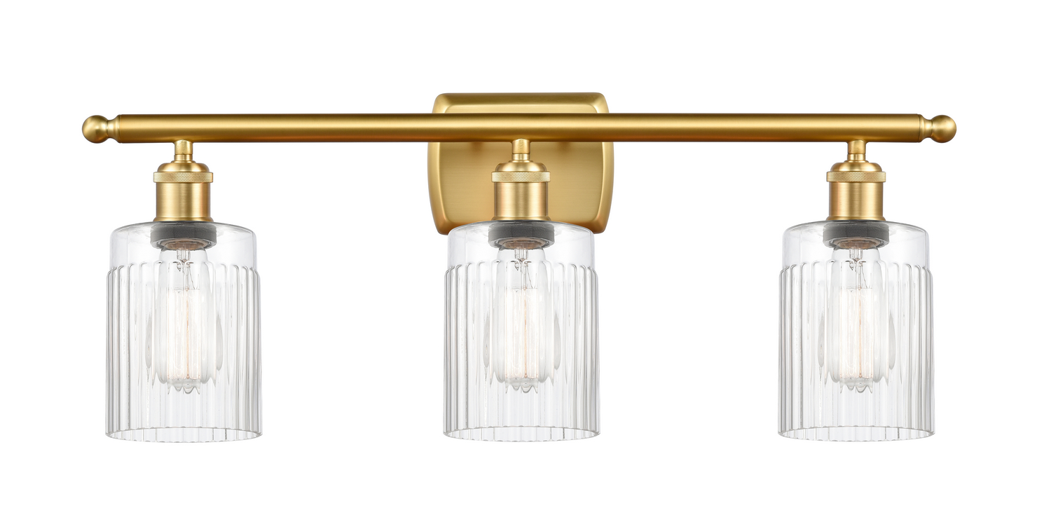 Three Light Bath Vanity by Innovations - Ballston Collection, Satin Gold Finish - 516-3W-SG-G342