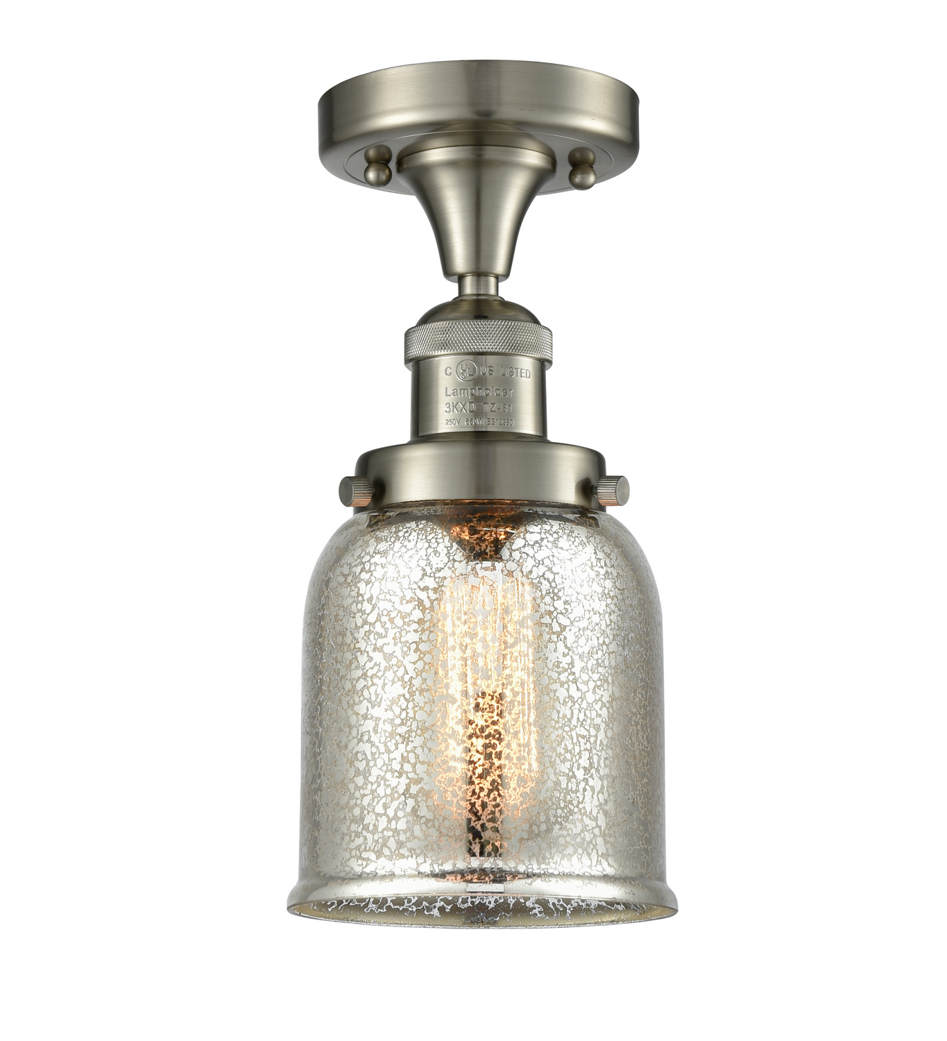 LED Semi-Flush Mount by Innovations - Franklin Restoration Collection, Brushed Satin Nickel Finish - 517-1CH-SN-G58-LED