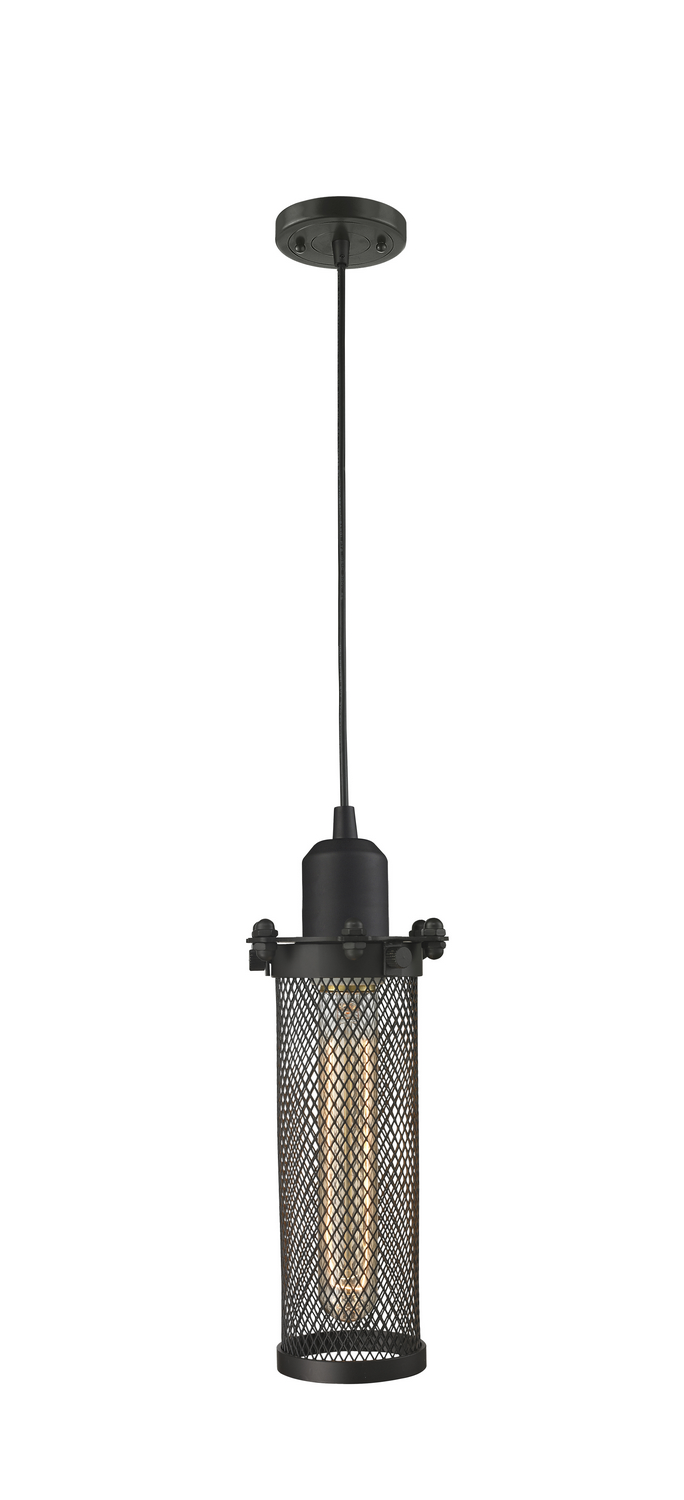 One Light Mini Pendant by Innovations - Austere Collection, Oil Rubbed Bronze Finish - 900-1P-OB-CE216-OB