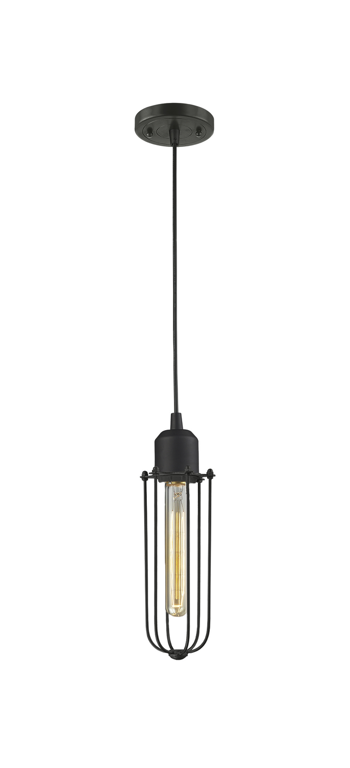 One Light Mini Pendant by Innovations - Austere Collection, Oil Rubbed Bronze Finish - 900-1P-OB-CE225-OB