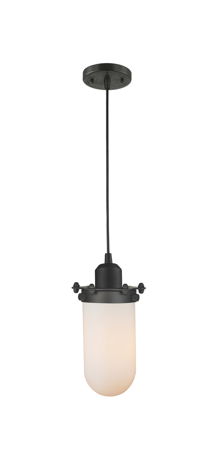 One Light Mini Pendant by Innovations - Austere Collection, Oil Rubbed Bronze Finish - 900-1P-OB-CE231-OB-W