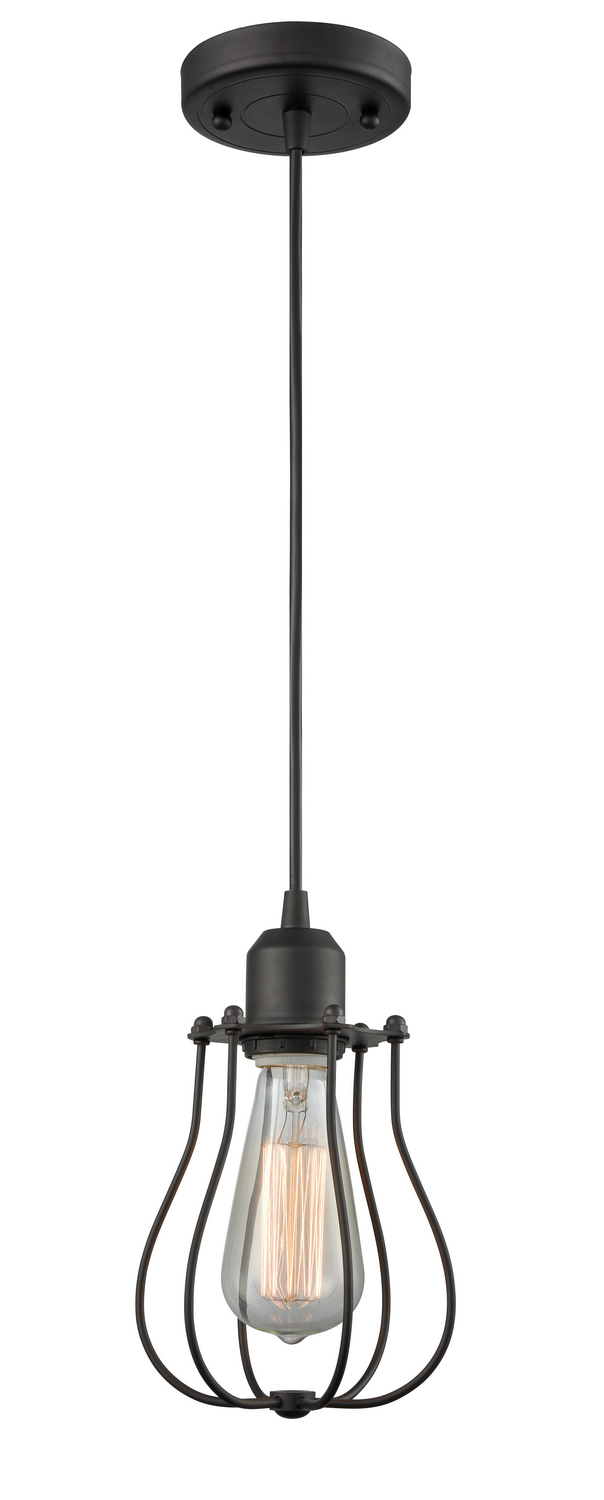One Light Mini Pendant by Innovations - Austere Collection, Oil Rubbed Bronze Finish - 900-1P-OB-CE513-OB