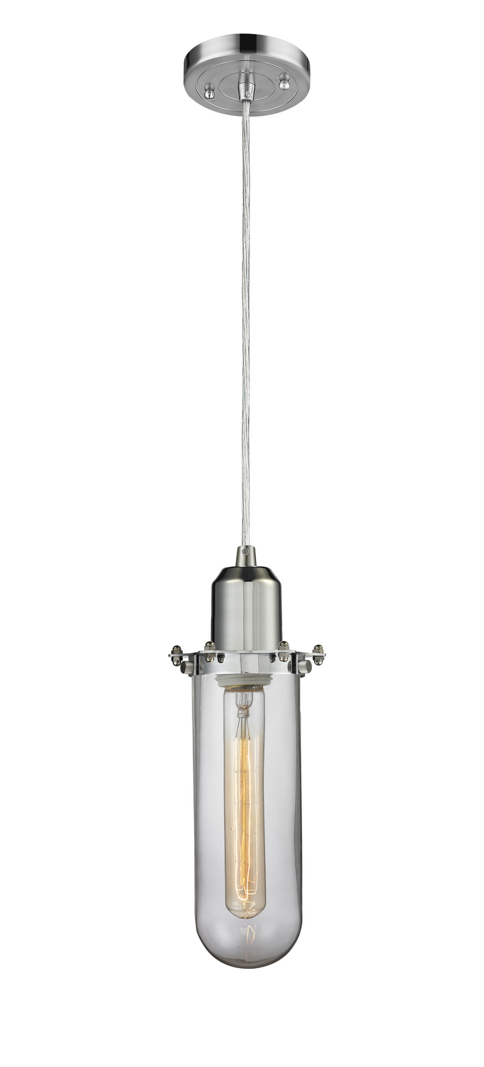 One Light Mini Pendant by Innovations - Austere Collection, Polished Chrome Finish - 900-1P-PC-CE228-PC-CL