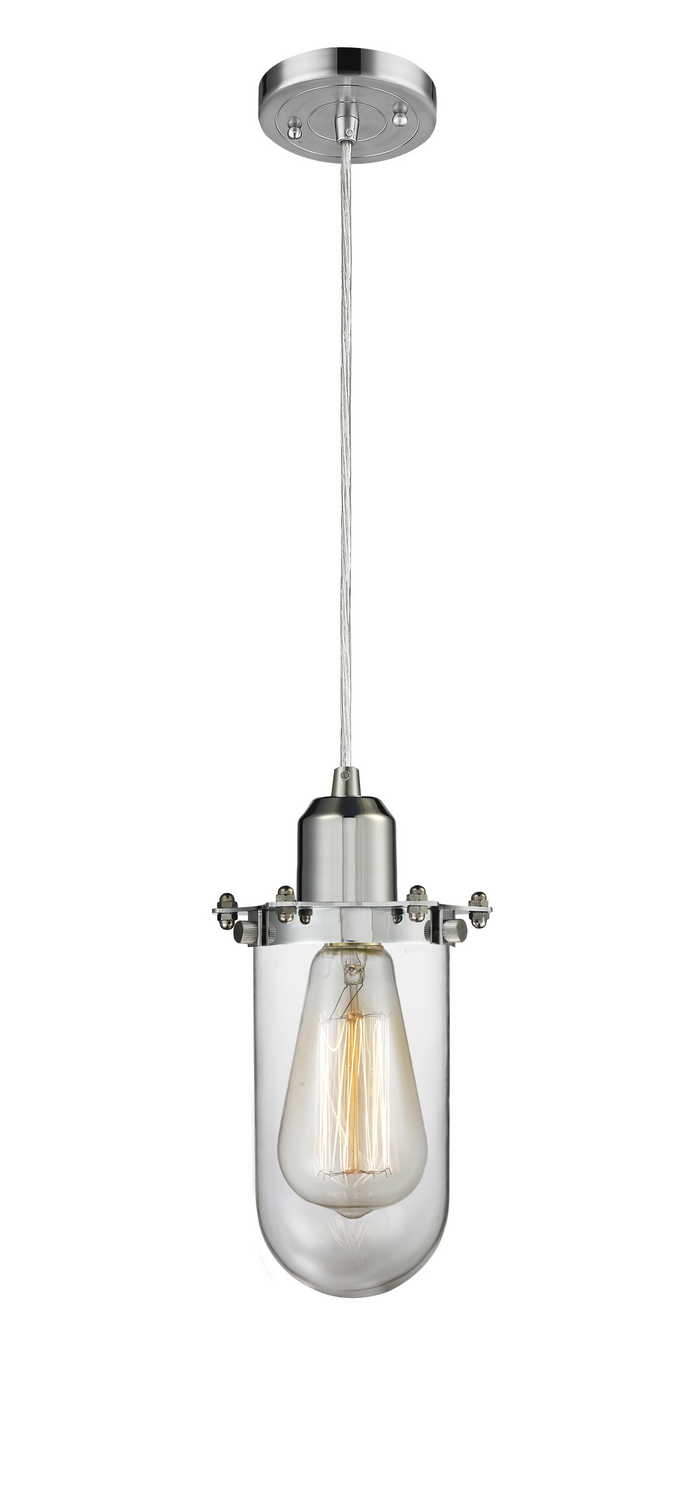 One Light Mini Pendant by Innovations - Austere Collection, Polished Chrome Finish - 900-1P-PC-CE231-PC-CL