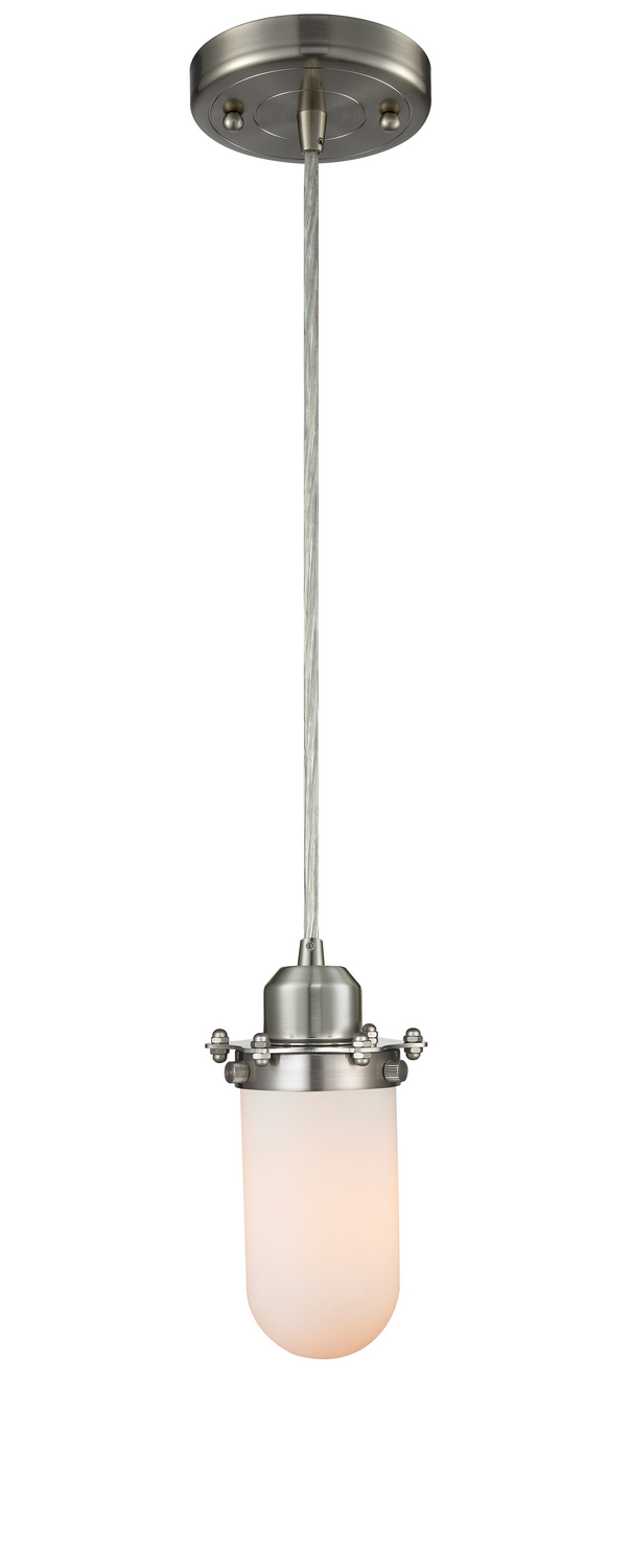 One Light Mini Pendant by Innovations - Austere Collection, Brushed Satin Nickel Finish - 900-1P-SN-CE231-SN-W