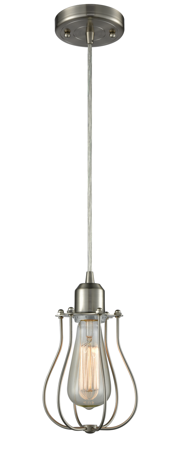 One Light Mini Pendant by Innovations - Austere Collection, Brushed Satin Nickel Finish - 900-1P-SN-CE513-SN