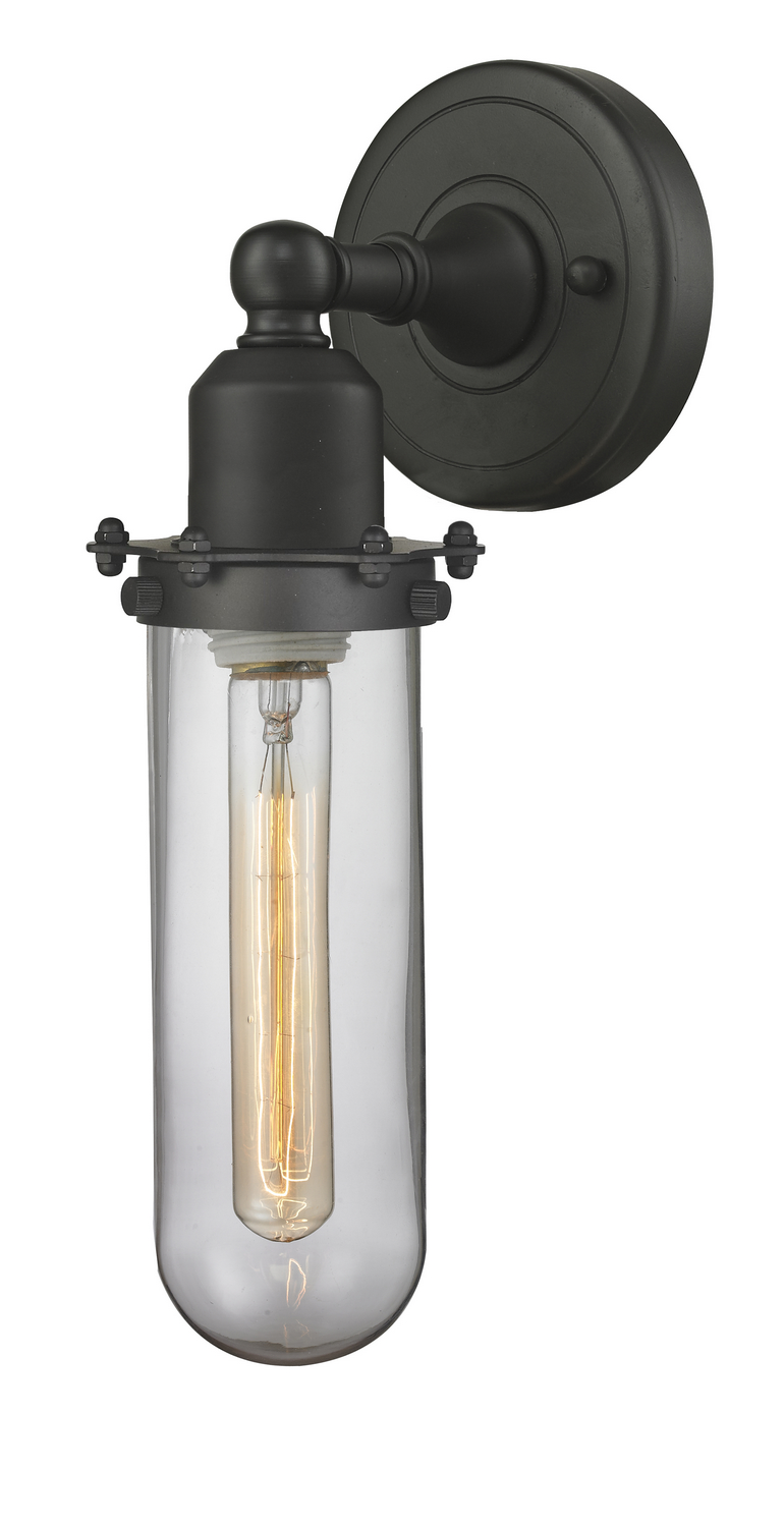 One Light Wall Sconce by Innovations - Austere Collection, Oil Rubbed Bronze Finish - 900-1W-OB-CE228-OB-CL