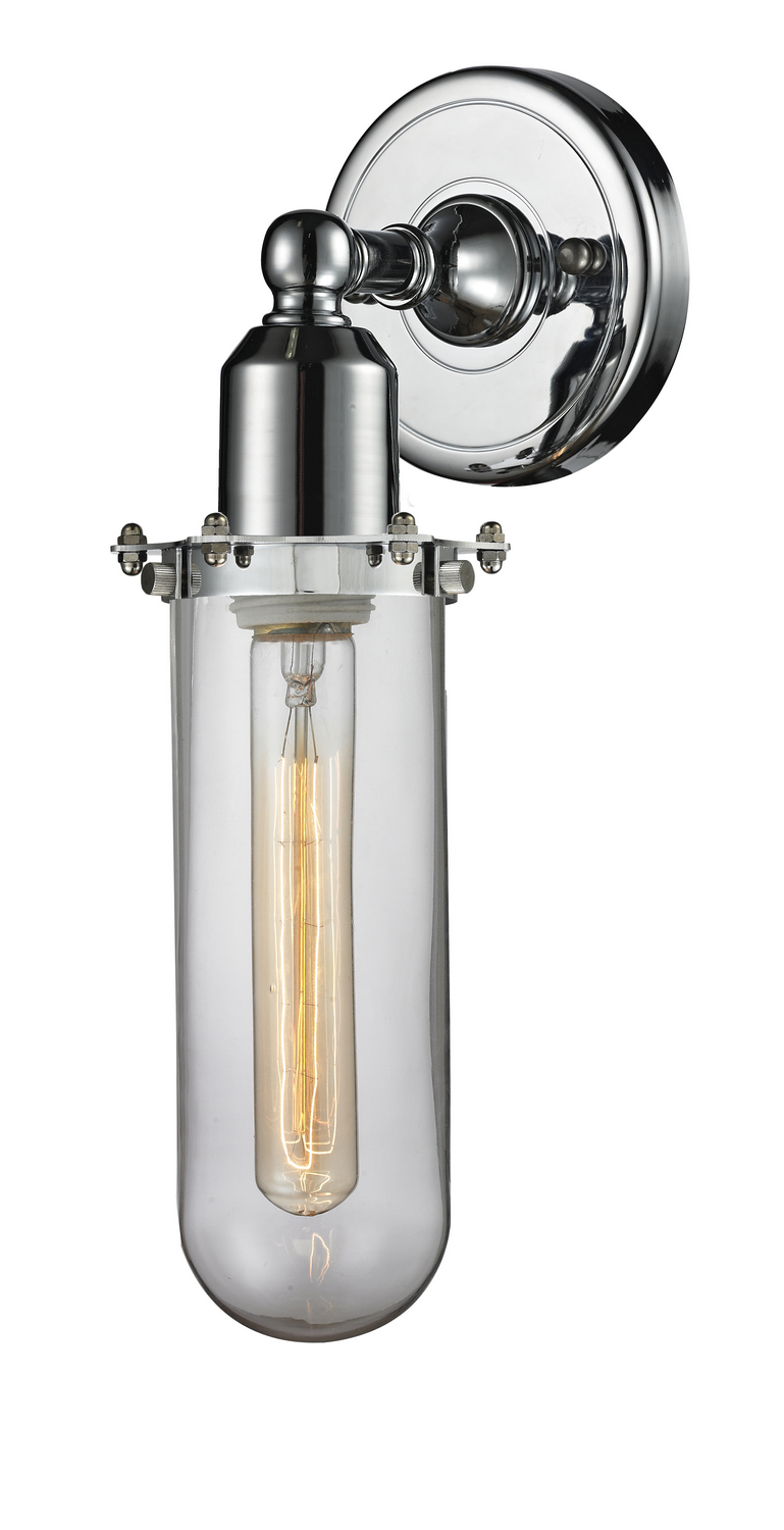 One Light Wall Sconce by Innovations - Austere Collection, Polished Chrome Finish - 900-1W-PC-CE228-PC-CL