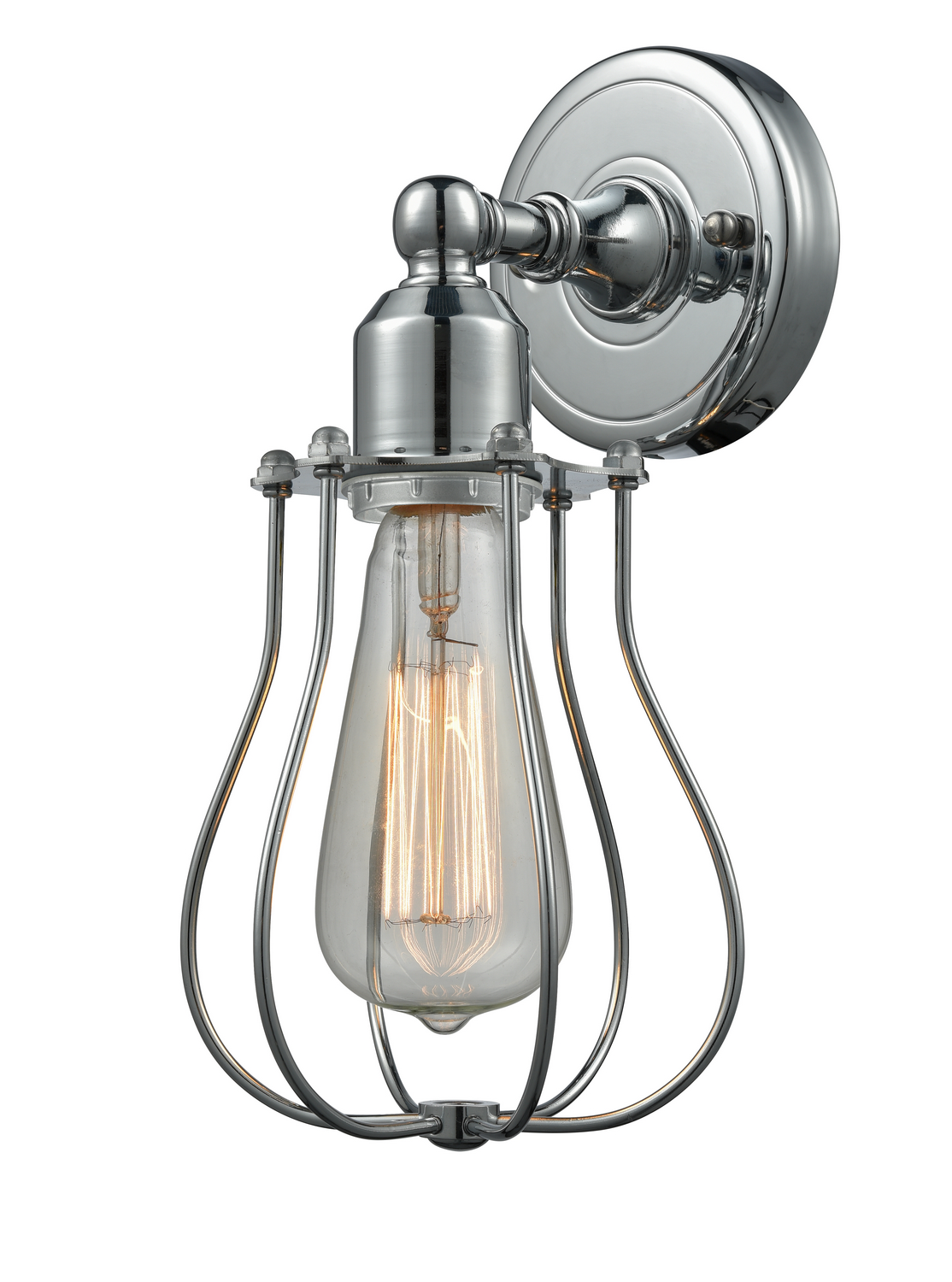 One Light Wall Sconce by Innovations - Austere Collection, Polished Chrome Finish - 900-1W-PC-CE513-PC