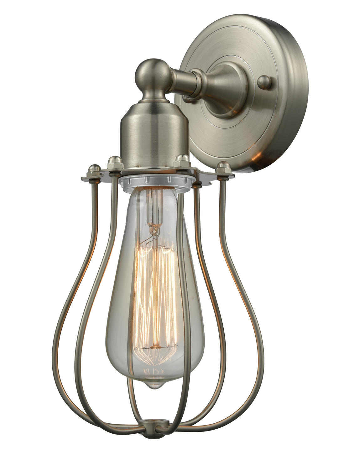 One Light Wall Sconce by Innovations - Austere Collection, Brushed Satin Nickel Finish - 900-1W-SN-CE513-SN